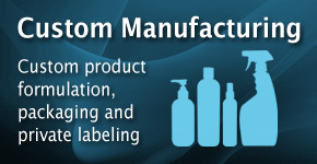 Custom manufacturing, product formulation, packaging, and private labeling