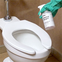 Spraying Germicidal Detergent