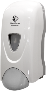 White foam soap dispenser