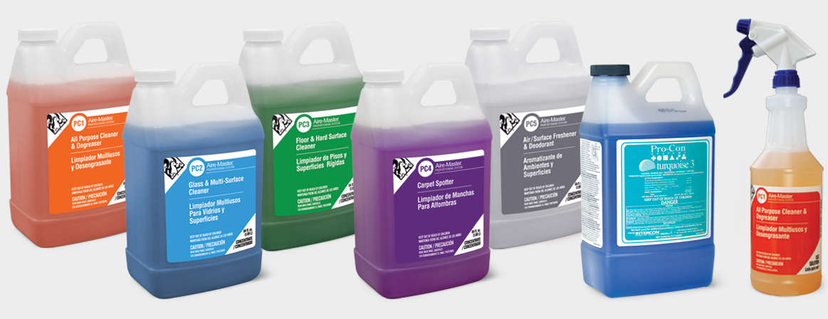 Proportioning system cleaners