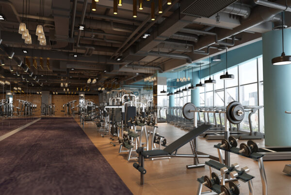 3d render gym fitness wellness center